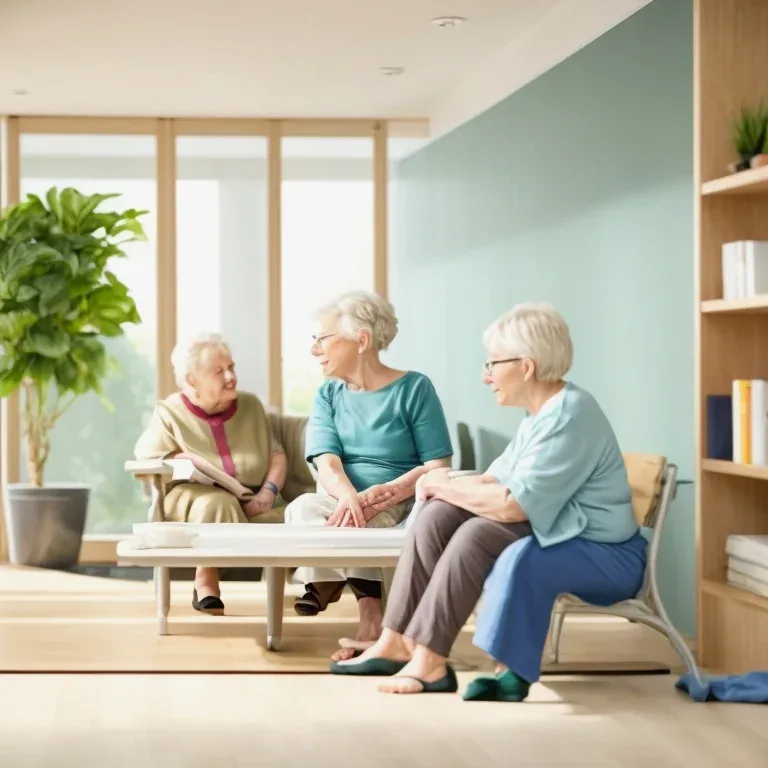 Staff and seniors reviewing a recovery plan at EldoriaNCare